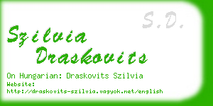 szilvia draskovits business card